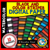 BLACK AND BRIGHT DIGITAL PAPER BACKGROUNDS WATERCOLOR