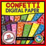 CONFETTI DIGITAL PAPER BACKGROUNDS POLKA DOTS CLIPART