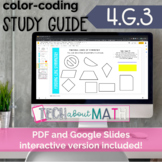 DIGITAL & PAPER: Color-Coding Study Guide: Line Symmetry
