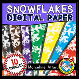 WINTER CLIPART (SNOWFLAKES DIGITAL PAPER BACKGROUNDS WATER