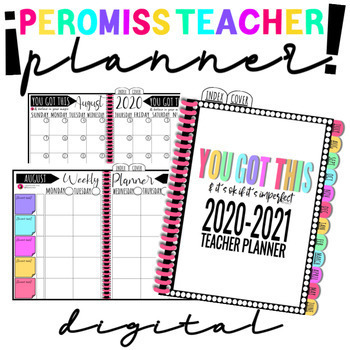 Preview of DIGITAL PEROMISS TEACHER PLANNER