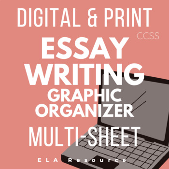 Preview of DIGITAL & PRINT - MULTI-SHEET 5-PARAGRAPH ESSAY WRITING GRAPHIC ORGANIZER