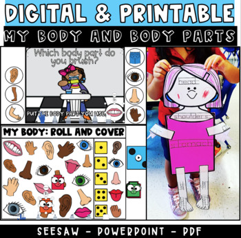 Preview of DIGITAL & PRINTABLE: My Body and Body Parts - Seesaw - Powerpoint