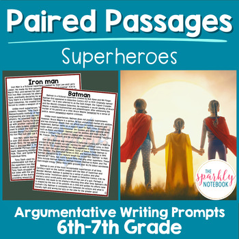 Preview of Digital Paired Passage Set: 6th and 7th Grade Argumentative Text | Heroes