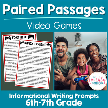 Preview of Digital Paired Text Paired Passages - 6th - 7th Grade Reading Level | Gaming