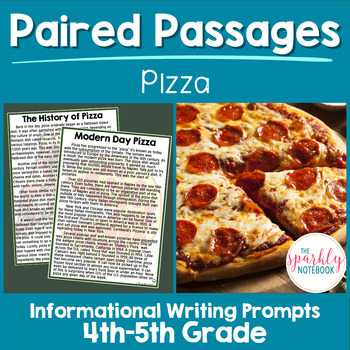 Preview of Paired Text Passages - Informational Passages: 4th and 5th Grade Level | Pizza