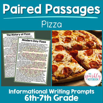 Preview of Paired Text Passages - Informational Passages: 6th and 7th Grade Level | Pizza