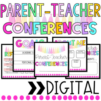 Preview of DIGITAL Parent - Teacher Conferences | Editable