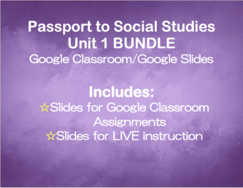 Preview of DIGITAL Passport to Social Studies Grade 2 Unit 1 BUNDLE (Distance Learning)