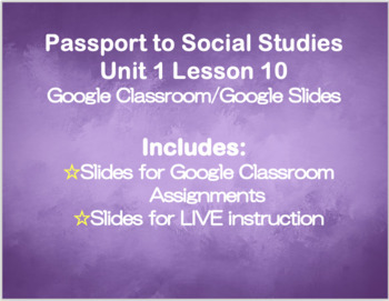 Preview of DIGITAL Passport to Social Studies Grade 2 Unit 1 Lesson 10 (Distance Learning)