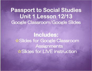 Preview of DIGITAL Passport to Social Studies Grade 2 Unit 1 Lesson 12/13 (Remote Learning)