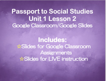 Preview of DIGITAL Passport to Social Studies Grade 2 Unit 1 Lesson 2 (Distance Learning)
