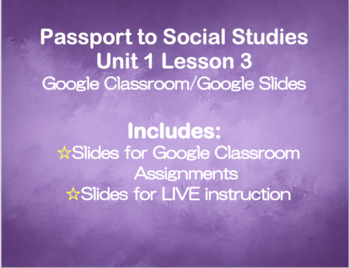 Preview of DIGITAL Passport to Social Studies Grade 2 Unit 1 Lesson 3 (Distance Learning)