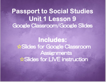 Preview of DIGITAL Passport to Social Studies Grade 2 Unit 1 Lesson 9 (Distance Learning)