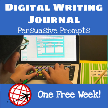 Preview of DIGITAL Persuasive Writing Prompt- One Week- For Google Slides