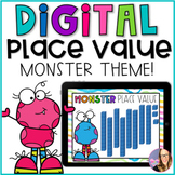 DIGITAL Place Value - Base Ten -  Monster Theme