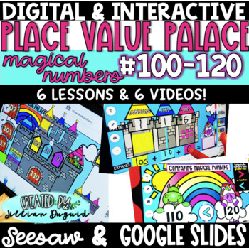 Preview of DIGITAL Place Value Palace - Numbers 100-120 - Google Slides & Seesaw
