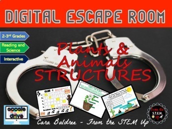 Preview of DIGITAL Plants and Animals Structure ESCAPE ROOM
