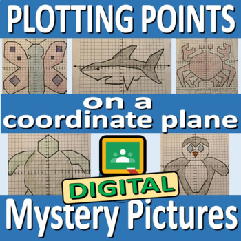 Preview of DIGITAL Plotting Points on a Coordinate Plane - 5 Mystery Pictures