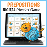 DIGITAL Prepositions Memory Matching Card Game