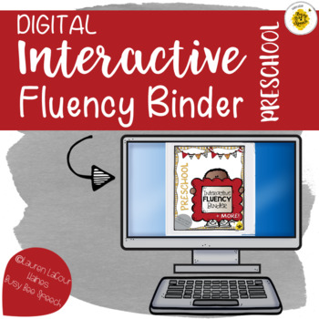 Preview of DIGITAL Preschool Interactive Fluency Binder for Speech Therapy | Stuttering