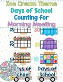 Counting the Days of School Ice Cream and Sprinkles Theme