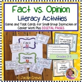 Fact vs. Opinion Literacy Activities with Easel Pages
