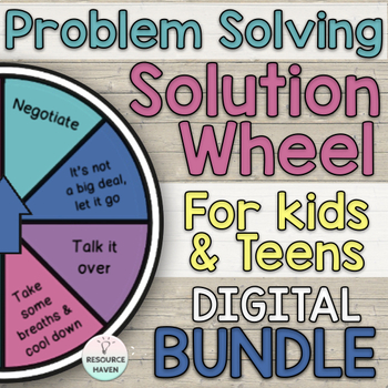 Preview of DIGITAL Problem Solving Solution Wheel Bundle