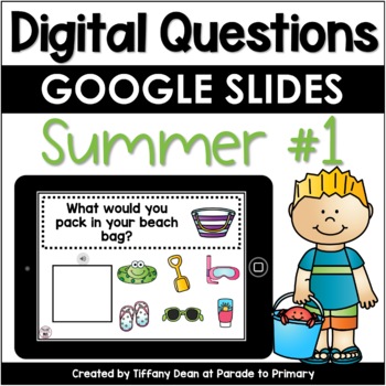 Preview of DIGITAL Questions of the Day - Summer #1 - Google Slides - Circle Time