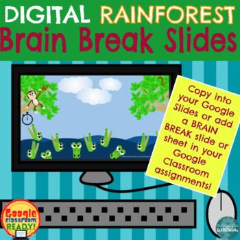 Preview of DIGITAL RAINFOREST Brain Break Google Slides