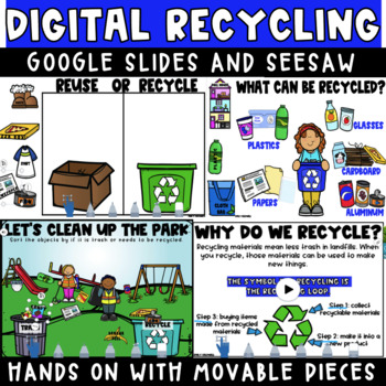 Preview of DIGITAL: RECYCLING - Google Slides - Seesaw - Powerpoint