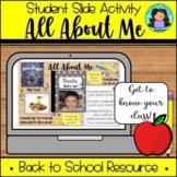 DIGITAL RESOURCE: All About Me Student Slide Activity