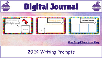 Preview of DIGITAL RESOURCE (Digital Journal: Daily Writing Prompts for the New Year)