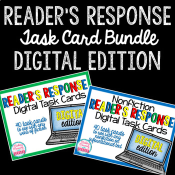 Preview of Reader Response DIGITAL Task Cards BUNDLE