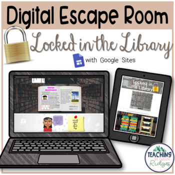 Preview of Classroom Escape Room- DIGITAL - Locked in the Library (Reading)