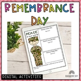 DIGITAL Remembrance Day Activities | Years 3 - 6 | paperless