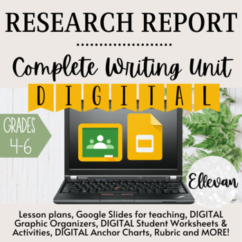 Preview of DIGITAL Research Report Writing Unit | Non-fiction Information Writing Lessons