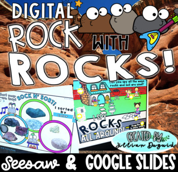 Preview of DIGITAL Rocks & Soil - Google Slides, Seesaw, Self-Checking Slideshow!