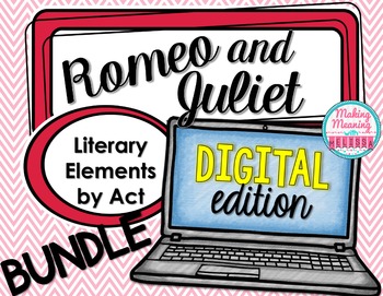 Preview of Romeo and Juliet - Literary Elements, Paperless