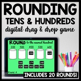 Using a Number Line Visual Rounding to the Nearest Ten & Hundred Worksheet Game