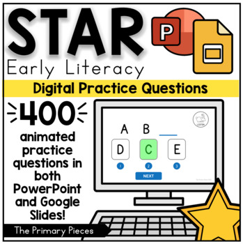 Preview of DIGITAL STAR Early Literacy Test Prep Practice Questions