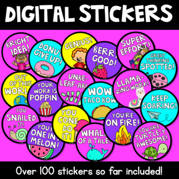 Preview of DIGITAL STICKERS | Distance Learning