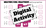 DIGITAL Self-Check Worksheet: Multiplying Fractions (Googl