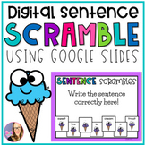 DIGITAL Sentence Scramble - Ice Cream Theme