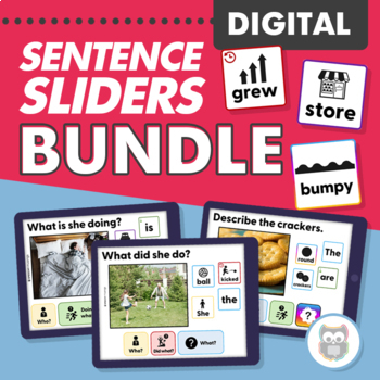 Preview of DIGITAL Sentence Sliders Bundle | Grammar, Syntax, Language | Speech Therapy