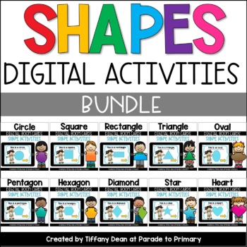 Preview of DIGITAL - Shape Activities - PRESCHOOL SHAPE CURRICULUM - Boom Cards - Digital