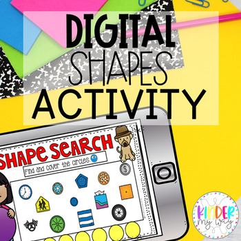 Preview of DIGITAL Shape Activity for 2D and 3D Shapes | Shapes Kindergarten & Preschool