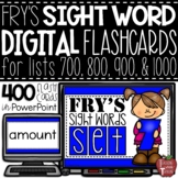 DIGITAL Sight Word Flash Cards for Fry Sight Word Lists 70
