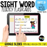 DIGITAL Sight Word Fluency Cards: FRY Words 101-200 | Dist