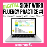 DIGITAL Sight Word Fluency Practice Pack #1 for Distance Learning